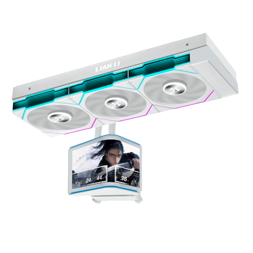 lian li Hydroshift II Curved OLED white